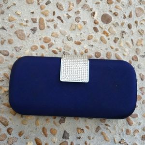 Nina Sinclair Navy Satin Purse Clutch